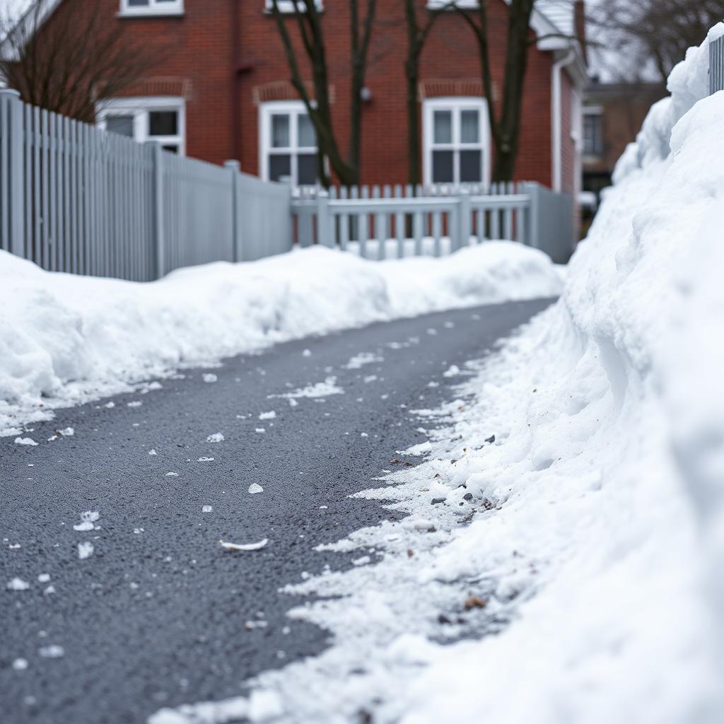 Schneeräumung auf Gehweg